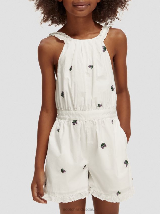Scotch & Soda Kids Embroidered Playsuit LP48HB724 Clothing Mini Grape