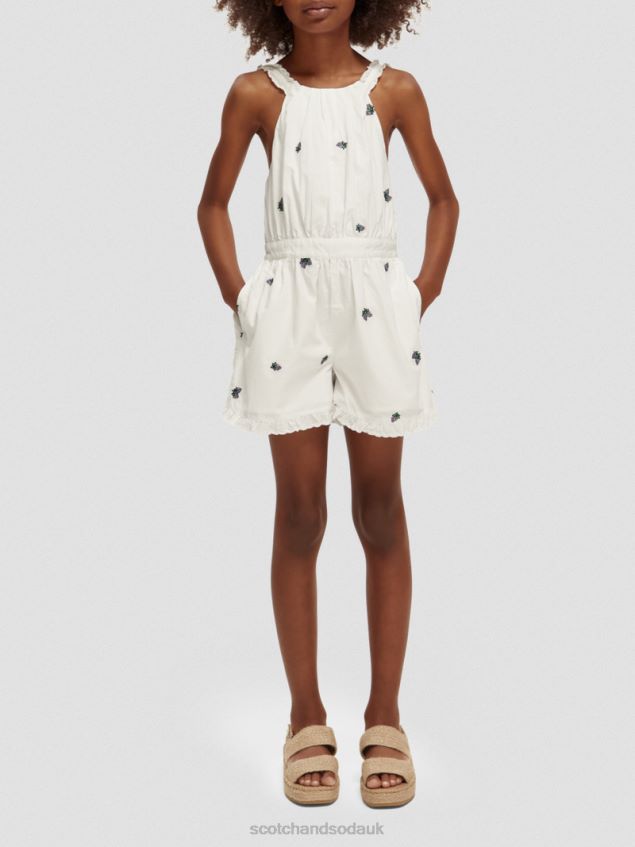 Scotch & Soda Kids Embroidered Playsuit LP48HB724 Clothing Mini Grape