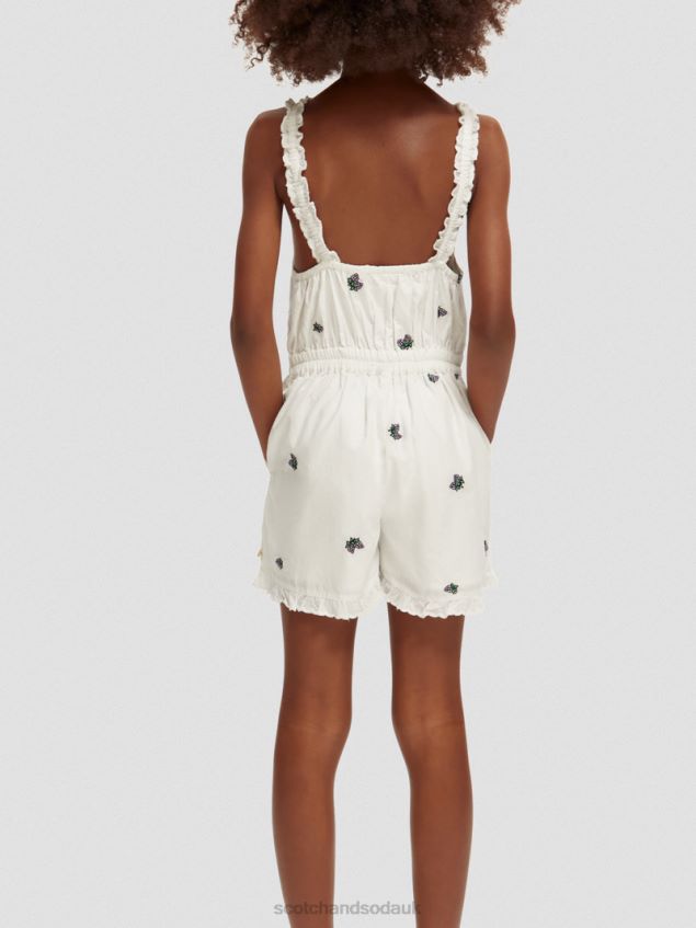 Scotch & Soda Kids Embroidered Playsuit LP48HB724 Clothing Mini Grape