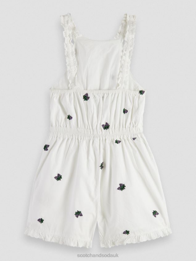 Scotch & Soda Kids Embroidered Playsuit LP48HB724 Clothing Mini Grape