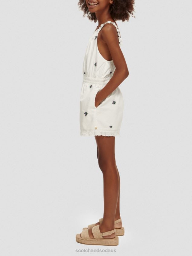 Scotch & Soda Kids Embroidered Playsuit LP48HB724 Clothing Mini Grape