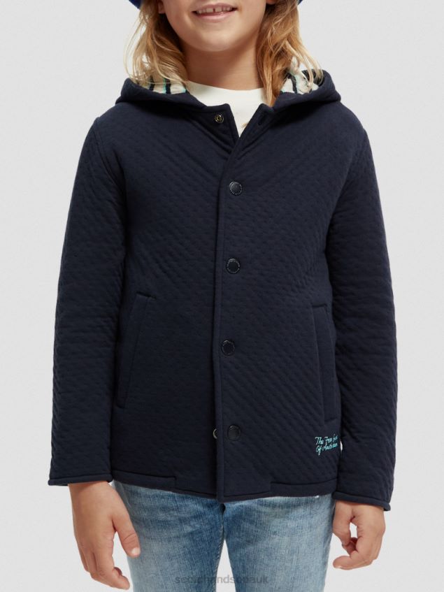 Scotch & Soda Kids Bonded Jersey Hoodie LP48HB773 Clothing Night