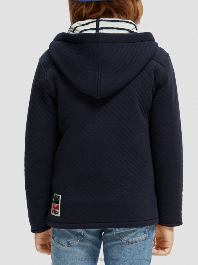 Scotch & Soda Kids Bonded Jersey Hoodie LP48HB773 Clothing Night