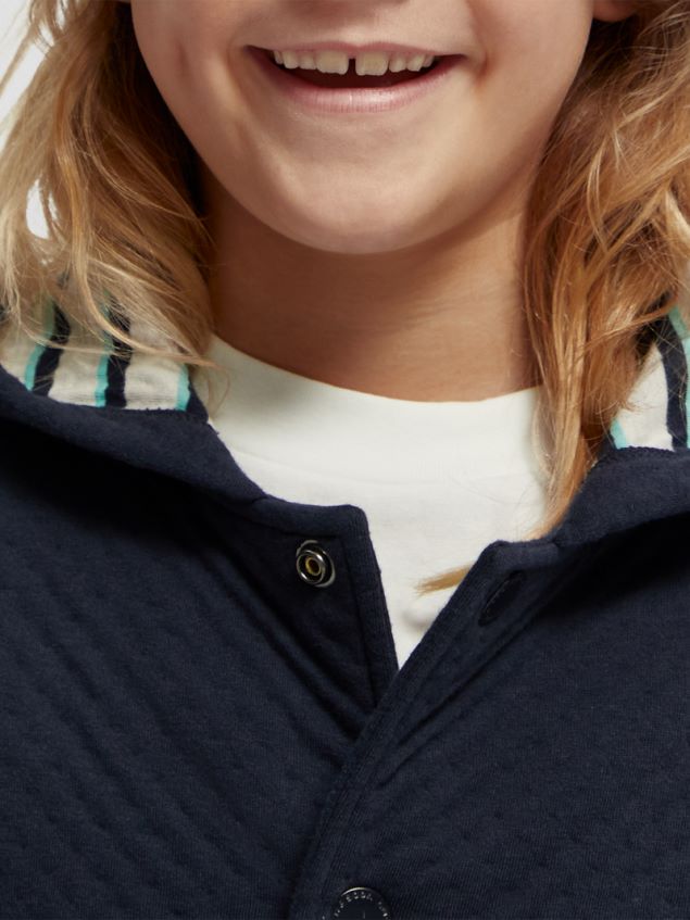 Scotch & Soda Kids Bonded Jersey Hoodie LP48HB773 Clothing Night