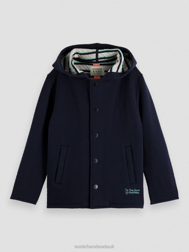 Scotch & Soda Kids Bonded Jersey Hoodie LP48HB773 Clothing Night