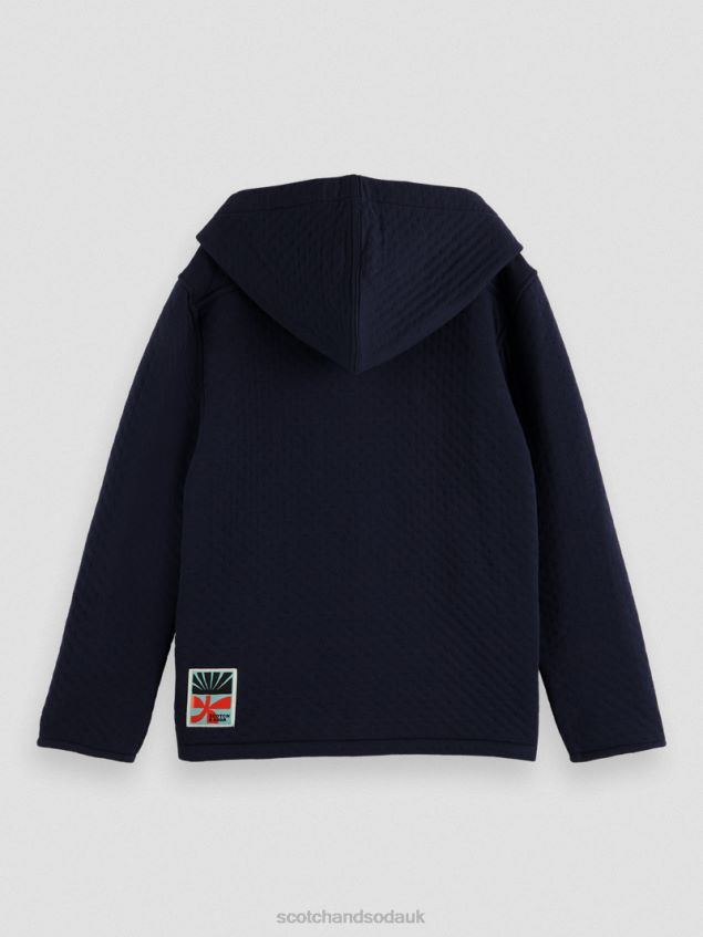 Scotch & Soda Kids Bonded Jersey Hoodie LP48HB773 Clothing Night
