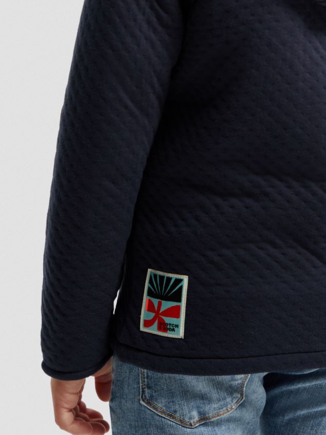 Scotch & Soda Kids Bonded Jersey Hoodie LP48HB773 Clothing Night