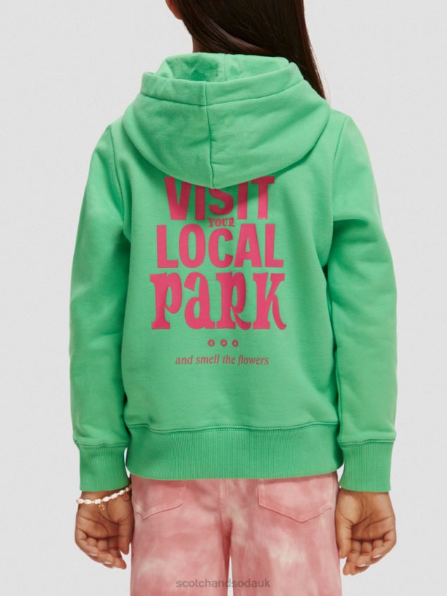 Scotch & Soda Kids Graphic Hoodie LP48HB752 Clothing Parakeet