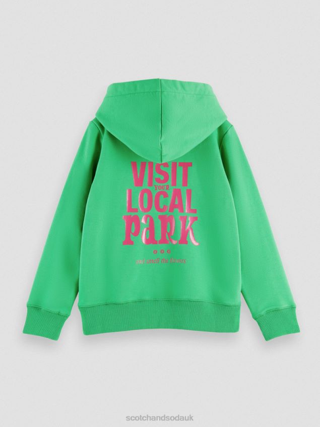 Scotch & Soda Kids Graphic Hoodie LP48HB752 Clothing Parakeet