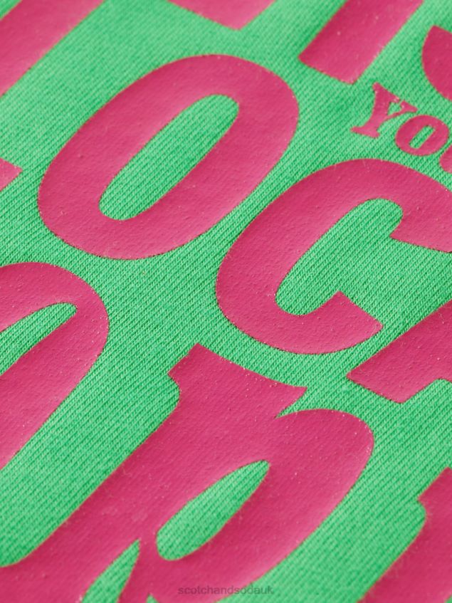 Scotch & Soda Kids Graphic Hoodie LP48HB752 Clothing Parakeet