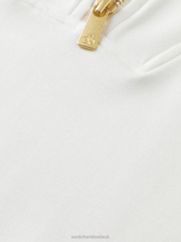 Scotch & Soda Kids Half-Zip Trumpet-Sleeved Sweatshirt LP48HB757 Clothing Vanilla Ice