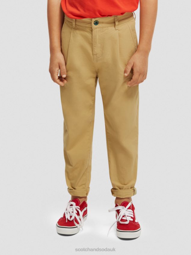 Scotch & Soda Kids Loose Tapered-Fit Chino LP48HB793 Clothing Sand
