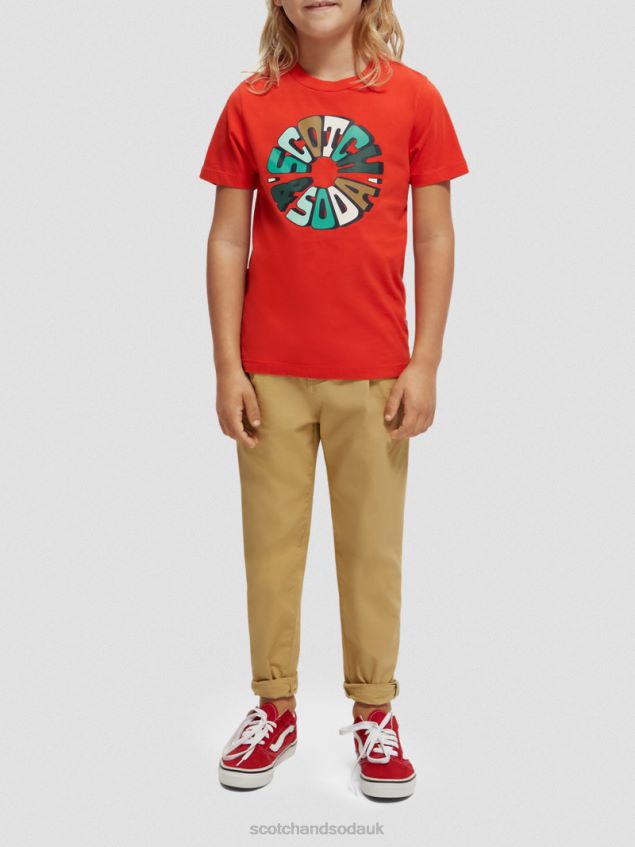 Scotch & Soda Kids Loose Tapered-Fit Chino LP48HB793 Clothing Sand