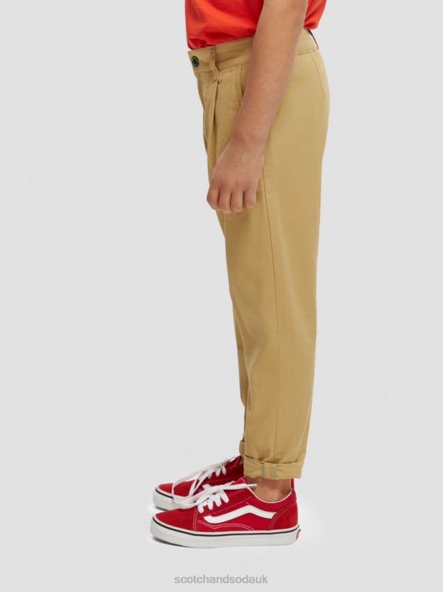 Scotch & Soda Kids Loose Tapered-Fit Chino LP48HB793 Clothing Sand