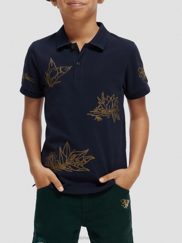 Scotch & Soda Kids Embroidered Polo LP48HB779 Clothing Night