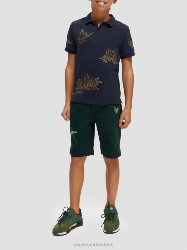Scotch & Soda Kids Embroidered Polo LP48HB779 Clothing Night