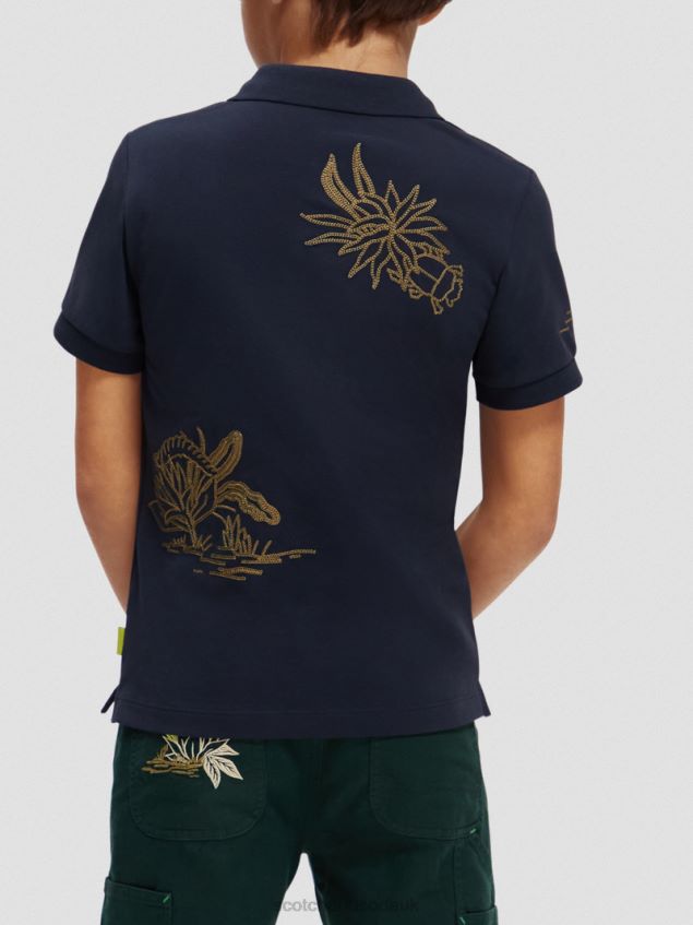 Scotch & Soda Kids Embroidered Polo LP48HB779 Clothing Night