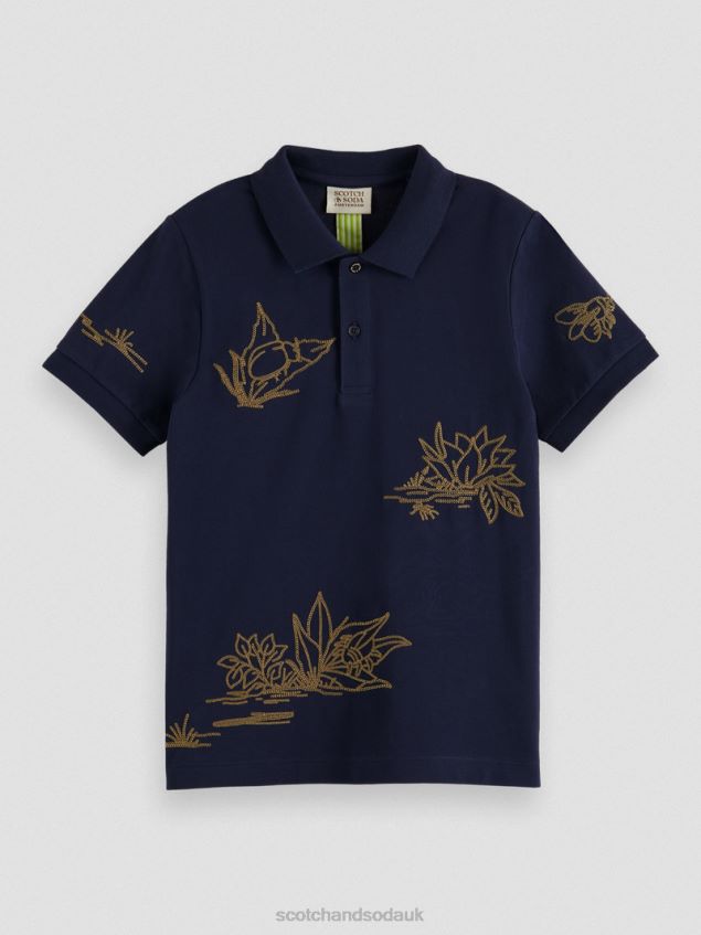 Scotch & Soda Kids Embroidered Polo LP48HB779 Clothing Night