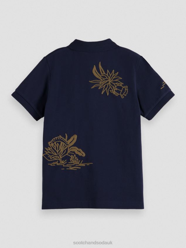 Scotch & Soda Kids Embroidered Polo LP48HB779 Clothing Night