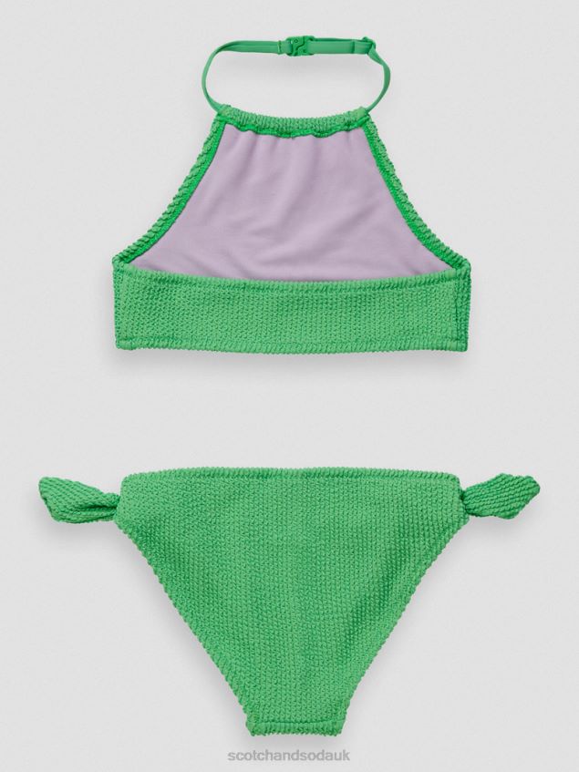 Scotch & Soda Kids Crinkle Halter Bikini LP48HB771 Clothing Parakeet