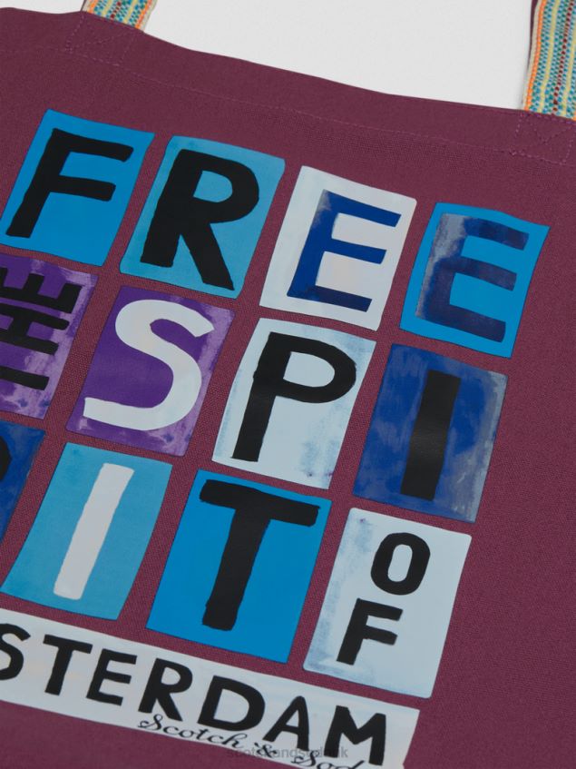 Scotch & Soda Men Canvas Artwork Tote Bag LP48HB698 Accessories Dahlia