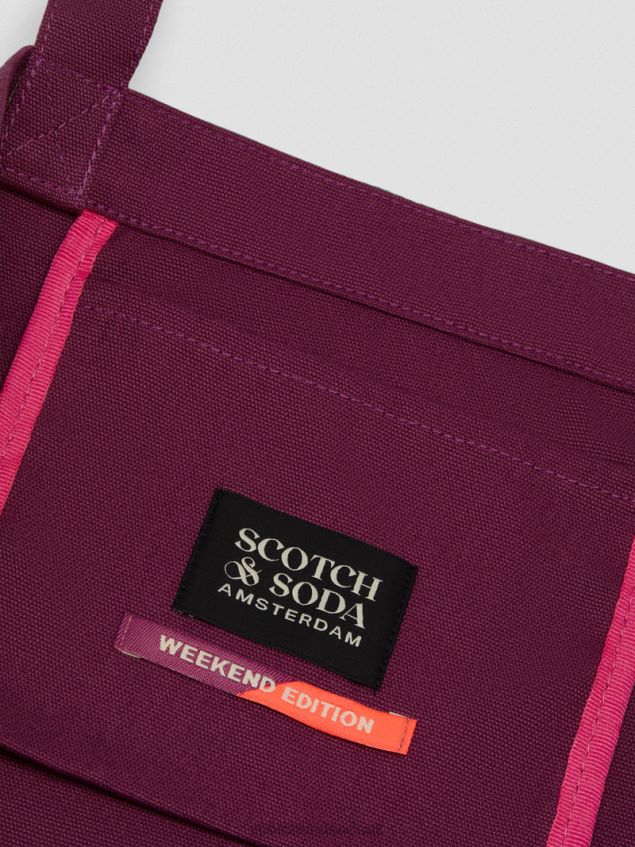 Scotch & Soda Men Canvas Artwork Tote Bag LP48HB698 Accessories Dahlia