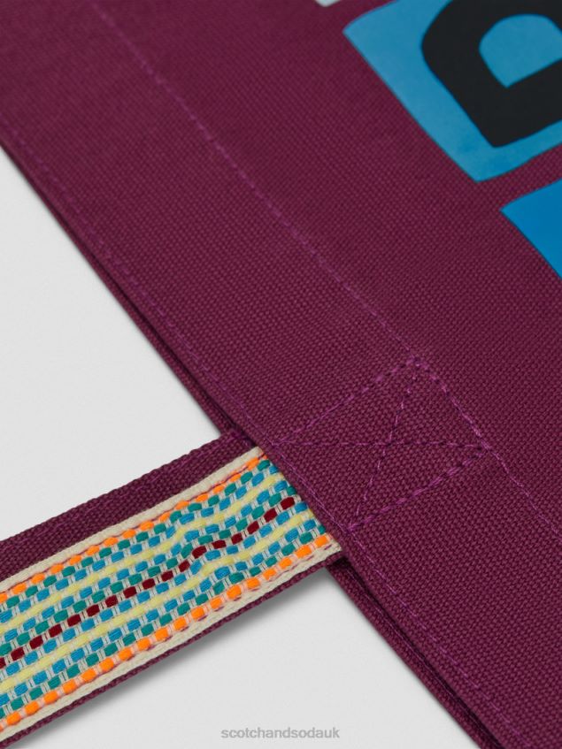 Scotch & Soda Men Canvas Artwork Tote Bag LP48HB698 Accessories Dahlia