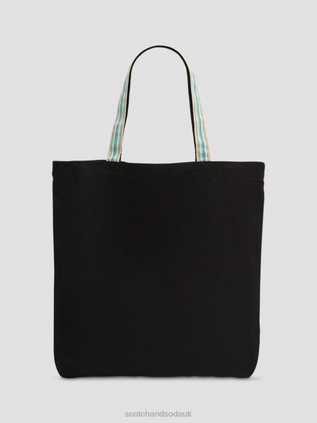 Scotch & Soda Men Canvas Artwork Tote Bag LP48HB700 Accessories Black
