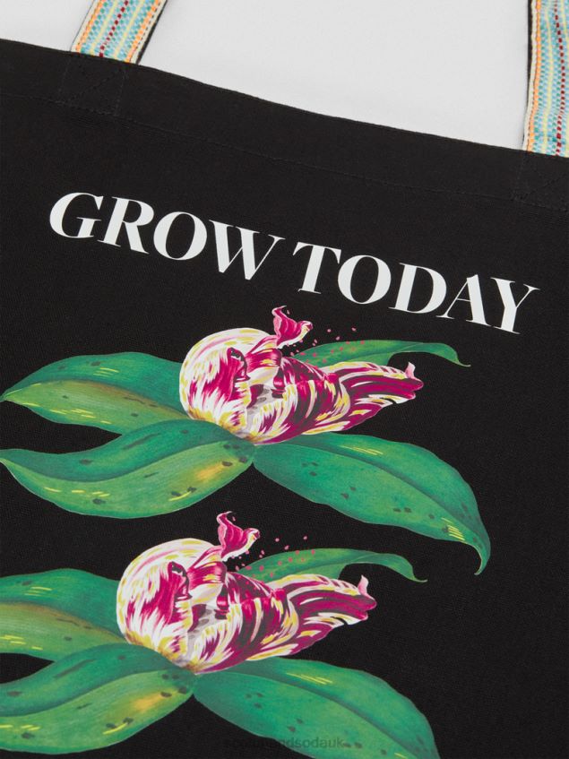 Scotch & Soda Men Canvas Artwork Tote Bag LP48HB700 Accessories Black