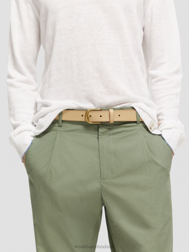 Scotch & Soda Men Leather Belt LP48HB716 Accessories Sand