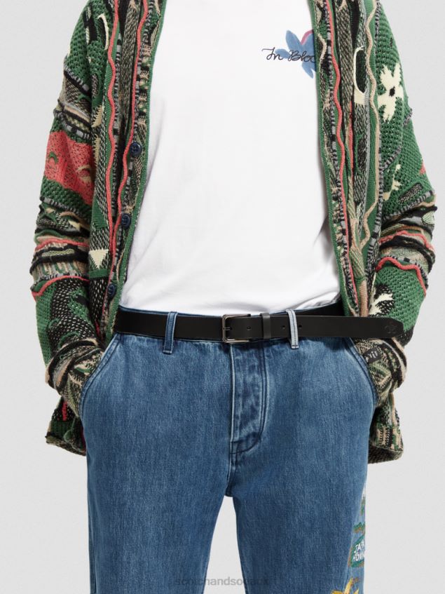 Scotch & Soda Men Leather Belt LP48HB722 Accessories Black