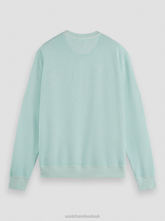 Scotch & Soda Men Garment-Dyed Crewneck Sweatshirt LP48HB537 Clothing Mint