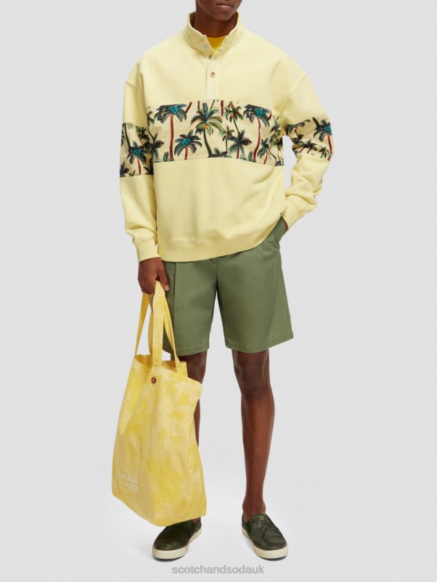 Scotch & Soda Men Garment-Dyed High-Neck Sweatshirt LP48HB534 Clothing Banana