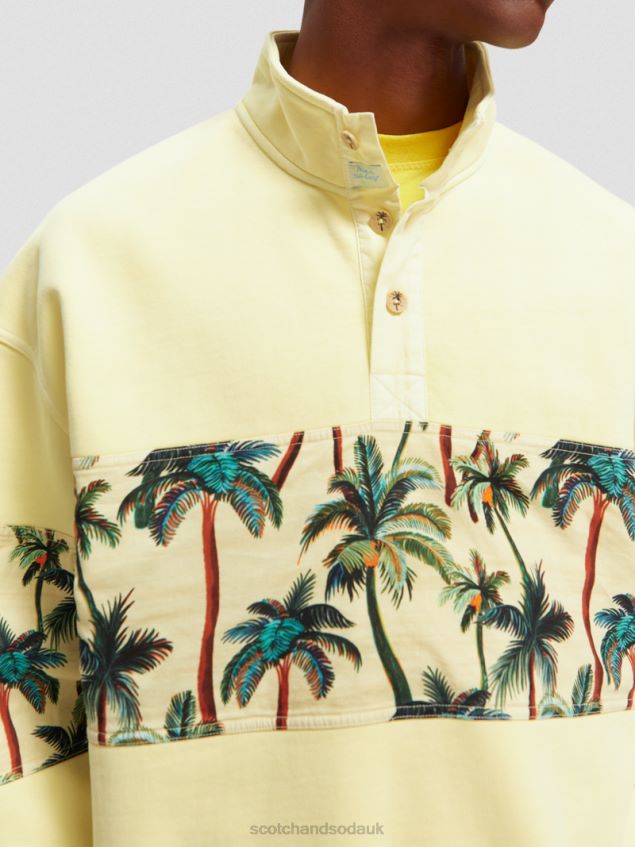 Scotch & Soda Men Garment-Dyed High-Neck Sweatshirt LP48HB534 Clothing Banana