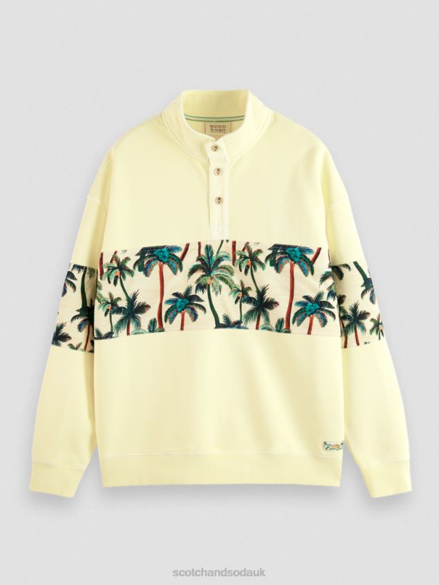 Scotch & Soda Men Garment-Dyed High-Neck Sweatshirt LP48HB534 Clothing Banana