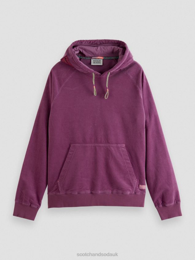 Scotch & Soda Men Organic Cotton Corduroy Hoodie LP48HB509 Clothing Dahlia