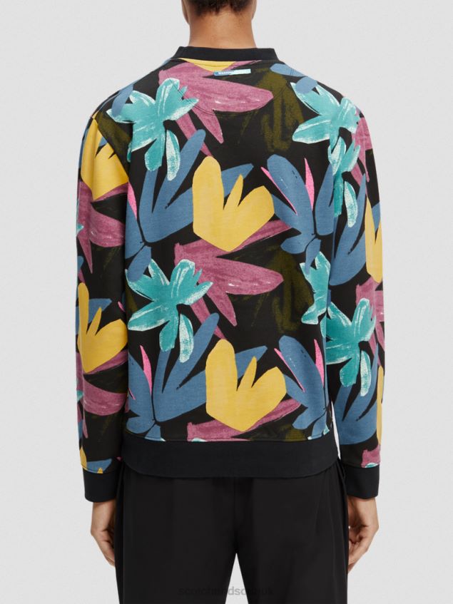 Scotch & Soda Men Printed Crewneck Organic Cotton Sweatshirt LP48HB523 Clothing Combo A