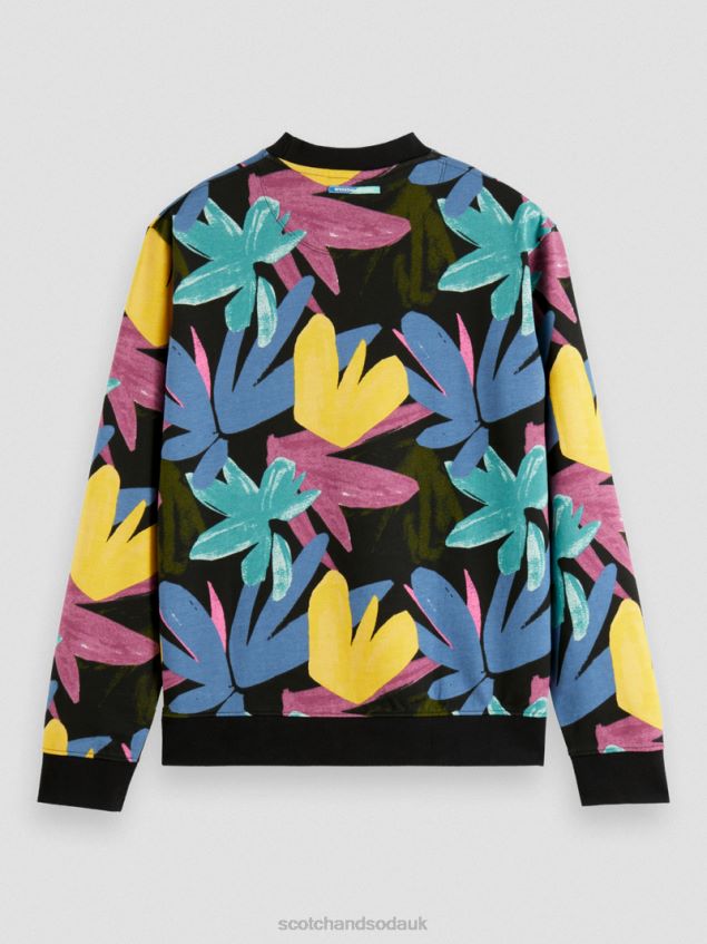 Scotch & Soda Men Printed Crewneck Organic Cotton Sweatshirt LP48HB523 Clothing Combo A