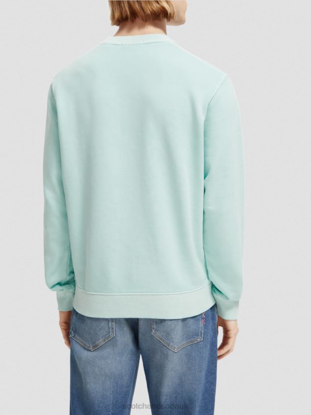 Scotch & Soda Men Regular Fit Garment-Dyed Graphic Crewneck Sweatshirt LP48HB540 Clothing Bay