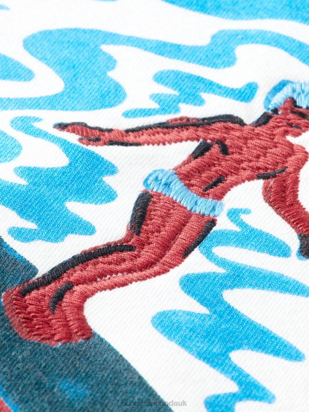 Scotch & Soda Men Relaxed Fit Artwork Hoodie LP48HB547 Clothing White