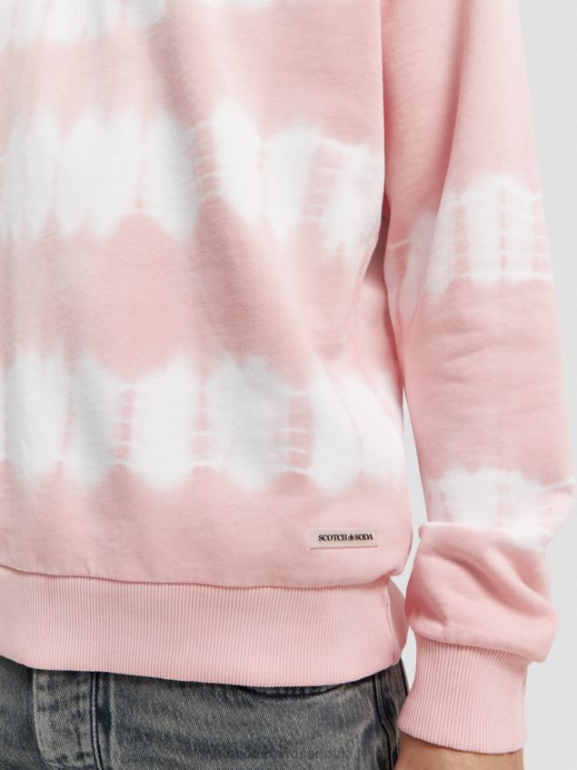 Scotch & Soda Men Relaxed Fit Tie-Dye Sweatshirt LP48HB545 Clothing Rose