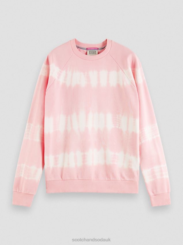 Scotch & Soda Men Relaxed Fit Tie-Dye Sweatshirt LP48HB545 Clothing Rose