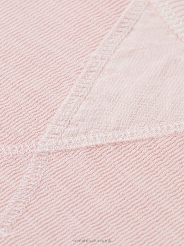 Scotch & Soda Men Structured Garment-Dyed Sweatshirt LP48HB514 Clothing Rose