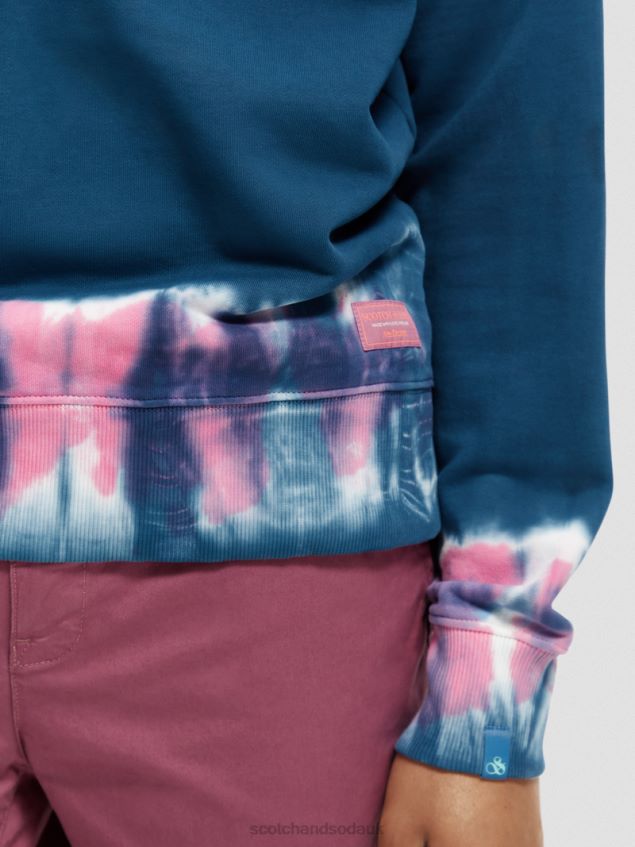 Scotch & Soda Men Tie-Dye Organic Cotton Hoodie LP48HB549 Clothing Combo A