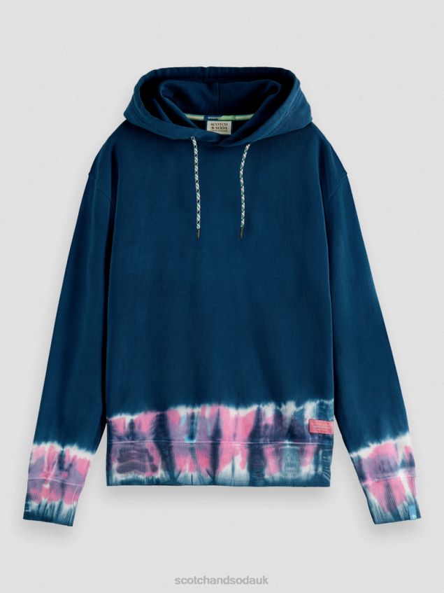 Scotch & Soda Men Tie-Dye Organic Cotton Hoodie LP48HB549 Clothing Combo A