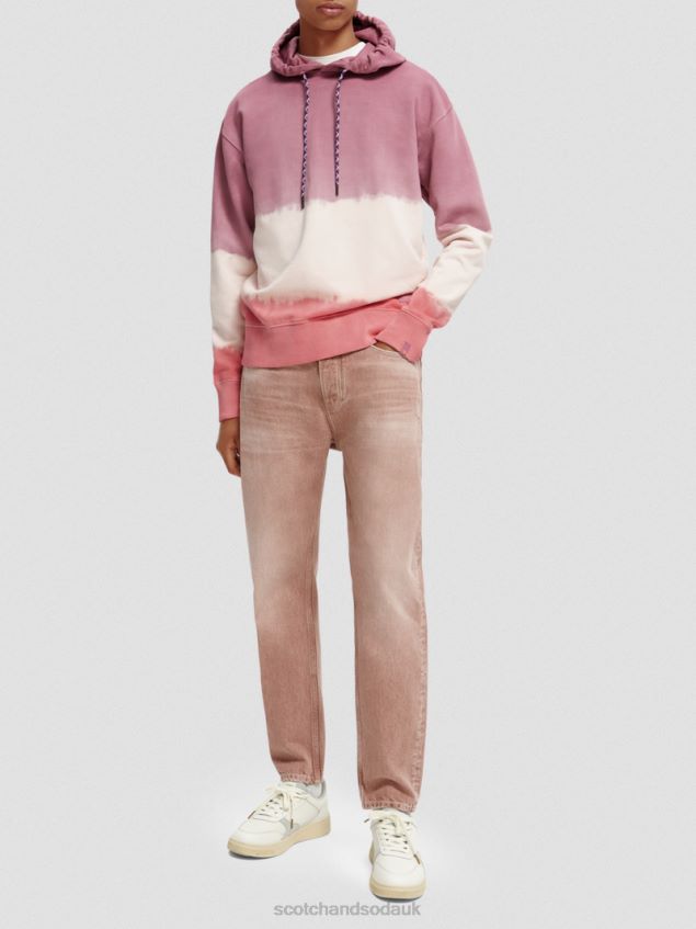 Scotch & Soda Men Tie-Dye Organic Cotton Hoodie LP48HB550 Clothing Combo D