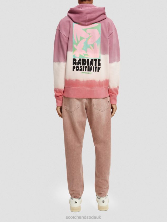 Scotch & Soda Men Tie-Dye Organic Cotton Hoodie LP48HB550 Clothing Combo D