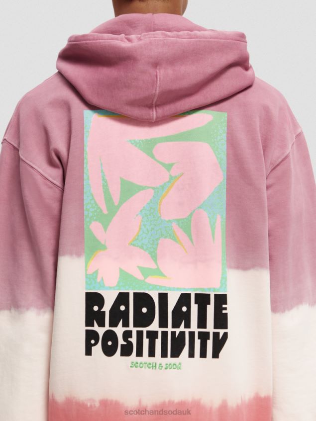 Scotch & Soda Men Tie-Dye Organic Cotton Hoodie LP48HB550 Clothing Combo D