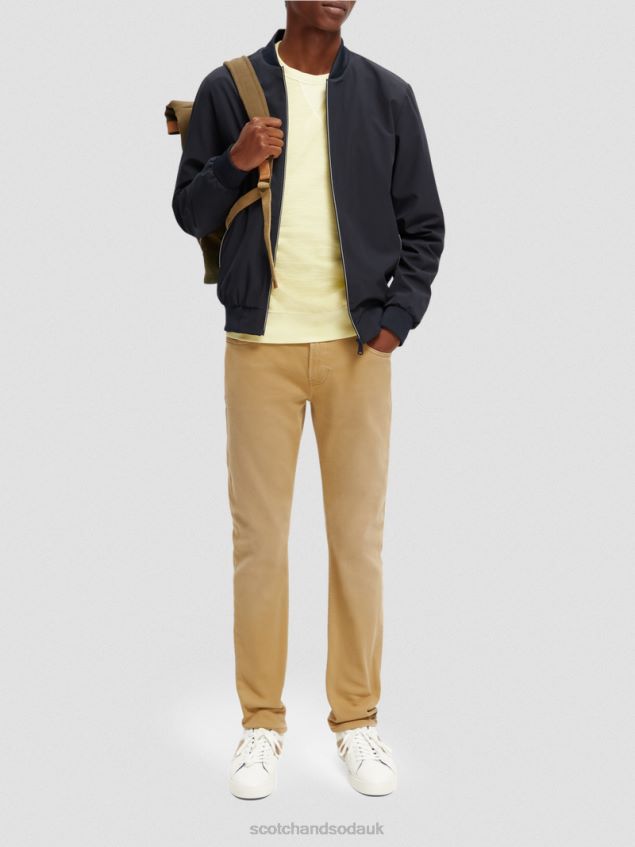 Scotch & Soda Men The Skim Super Slim Fit Garment-Dyed Jeans LP48HB580 Clothing Sand