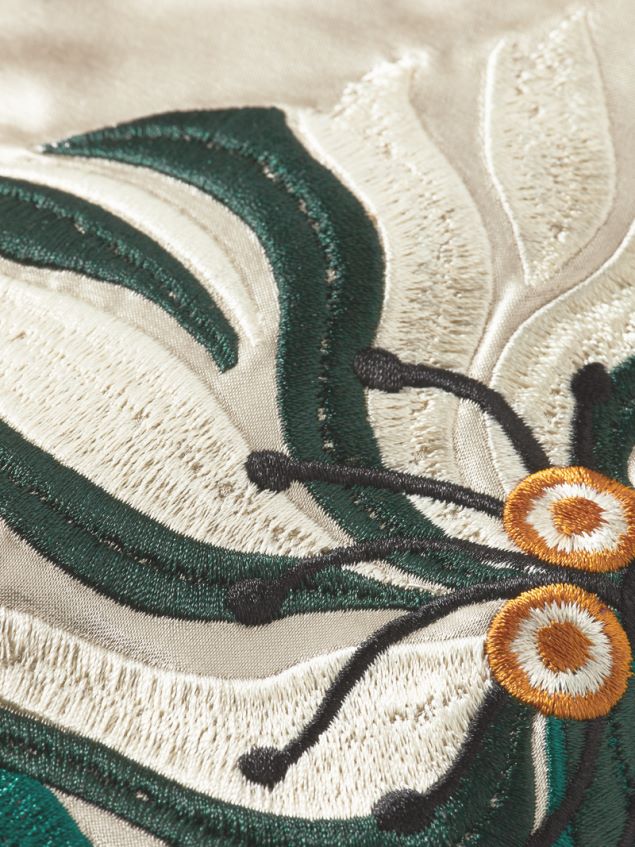 Scotch & Soda Men Embroidered Satin Bomber Jacket LP48HB559 Clothing Combo A